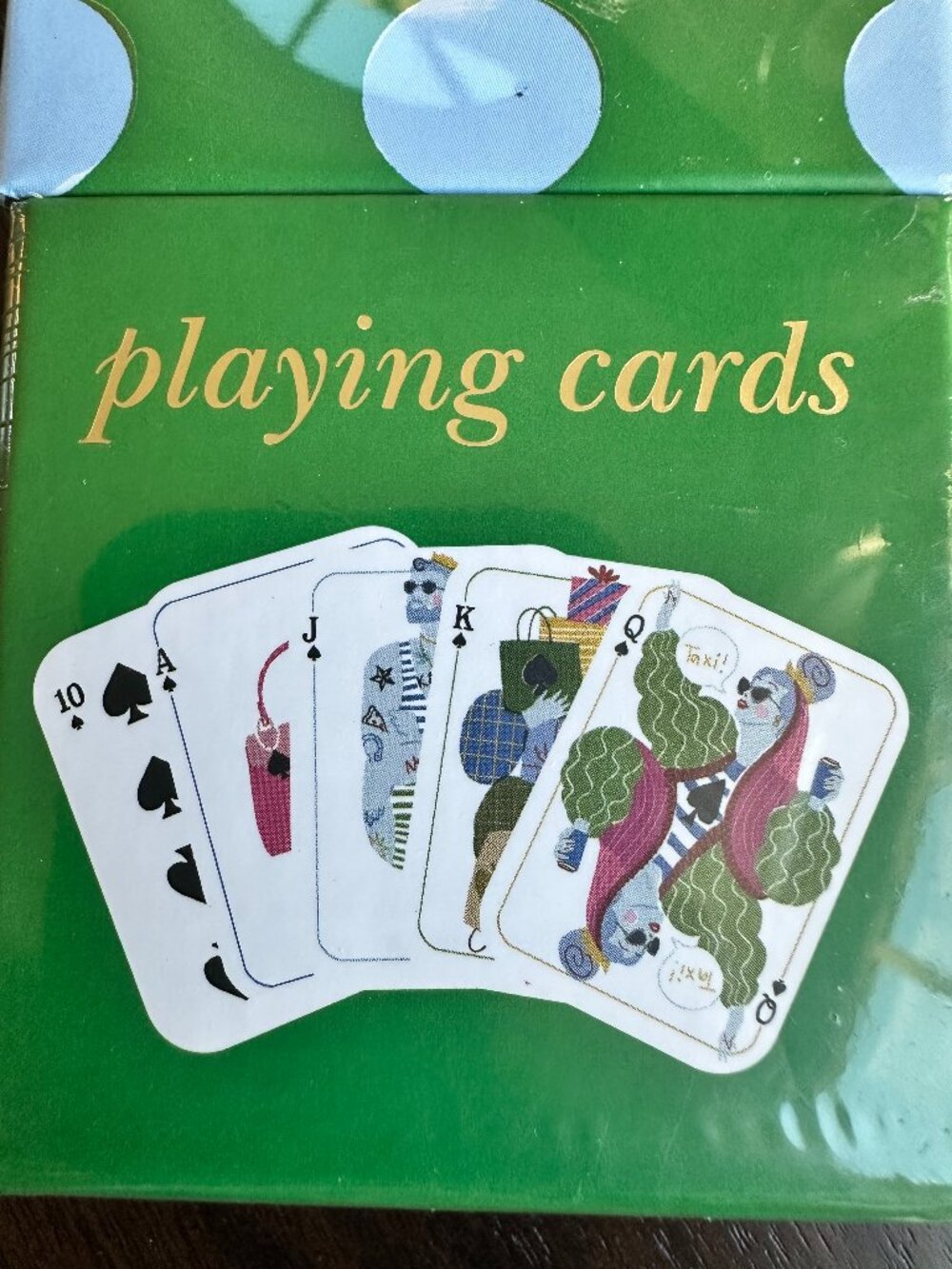 Kate Spade New York x Target Green Polka Dot Waterproof Playing Cards Deck NIB 5